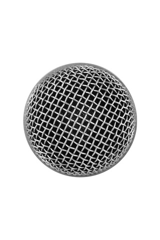 Mufunye Shure Sm58/beta58 Uyumlu Mikrofon Kafası - Gümüş Metal Ağı, İç Foam Filtre, Tekli Paket