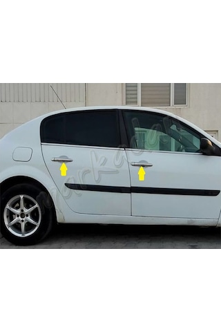 Markadan Renault Megane 2 Krom Kapı Kolu 2004-2010 4 Kapı Paslanm