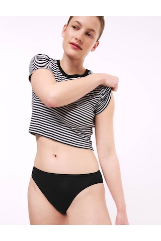 Marks & Spencer 5'li Dikişsiz High Leg Külot Seti Siyah