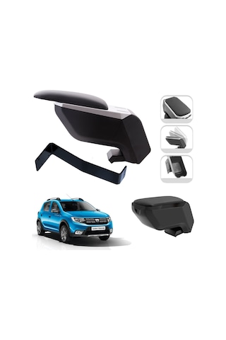 Mis Paket Dacia Sandero 2018-2020 Delmesiz Çelik Ayaklı Kolçak + Askılı Koku + Micro Fiber Bez + Torpido Süngeri