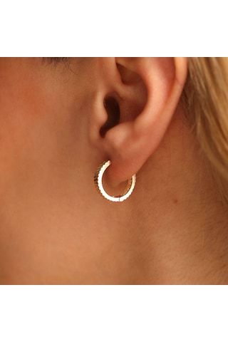Sembol Gold Altın Halka Küpe 1.5 CM