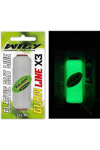 Wily Fosforlu (Glow) Elastik Yem İpi 50 mt