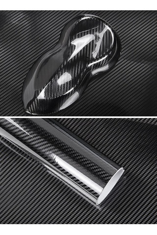 Monyee 5d Karbon Fiber Araba Filmi, 50x200cm Siyah Pvc, Araba Gövde Dekorasyonu Ve Koruması, Telefon Bilgisayar Uygulanabilir