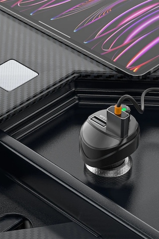 Ven-dens Vd-fm004 Bluetooth 5.0 Araç Fm Transmitter Cihazı, Çift Usb Hızlı Şarj, Tf Kart Desteği Ve, Siyah