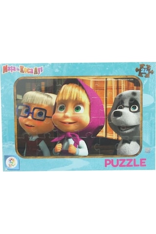 Laço Kids Ms7537 Masha Koca Ayı 24 Parça Frame Puzzle