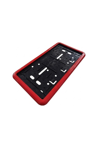 Çerçeveli Dikdörtgen Plakalık Plaka Altlığı Kırmızı 26x17cm 1 Adet