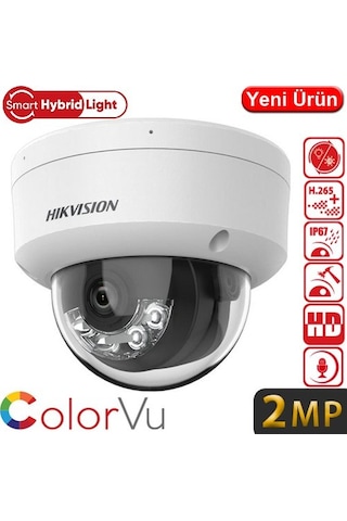 Hikvision Ds-2cd1121g2-lıuf 2 Mp Smart Hybrid Light Ir Dome Ip Kamera