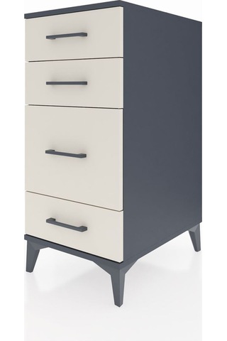 Kronos Komodin 4 Çekmeceli 44x59x96 Antrasit-aytaşı Antrasit