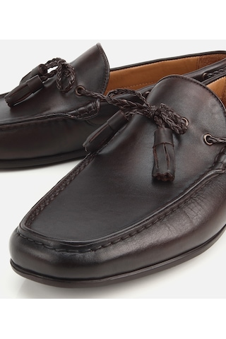 Hotiç Erkek Deri Kahverengi Püskül Dikiş Detaylı Klasik Loafer 02ayh324900a480 02ayh324900a480
