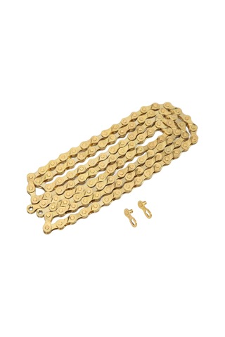 Fosenze Vg Sports 8 Vites Bisiklet Zinciri, Yüksek Karbon Çelik, 980kg Gerilme Dayanımı, Sorunsuz Vites, Dağ Ve Yol Bisikletleri İçin Altın Diğer