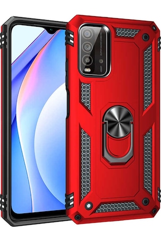 Xiaomi Redmi Note 9 4G Kılıf Yüzüklü Zırh Tank Vega