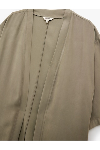 Koton Gizli Cepli Viskon 3/4 Kol Oversize Kimono Haki 5sak50083pw Haki