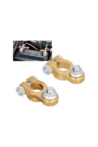 Moveevo Temiz Bakır Akü Terminali - Yüksek İletkenlikli, Paslanmaz, Kolay Kurulum - Evrensel Uyumlu +18mm/-16mm