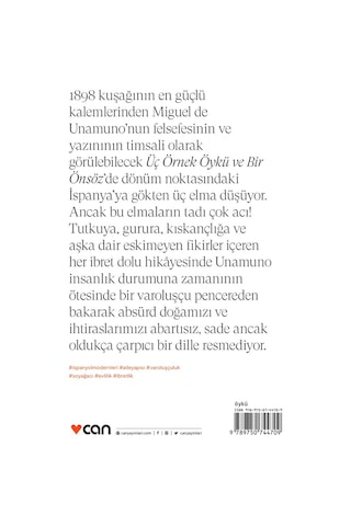 Üç Örnek Öykü Ve Bir Önsöz - Miguel de Unamuno - Can Yayınları