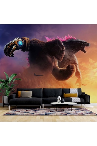 Godzilla & Kong Duvar Kağıdı 1 M²