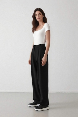 Defacto Wide Leg Cepli Pensli Basıc Klasik Dokuma Palazzo Pantolon C6375AX24HS Siyah