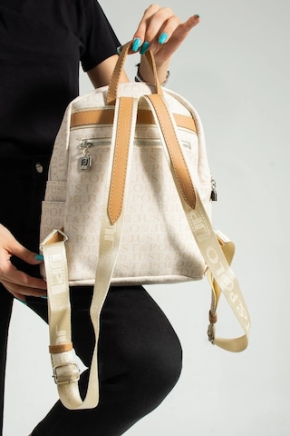 Just Polo Kadın Büyük Boy Sırt Çantası Krem - Camel