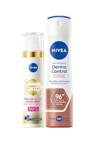 Tr Thiamidol Etkili Leke Karşıtı Gündüz Yüz Bakım Kremi 40ml Ve Sprey Deodorant Derma Control Clinical 150ml