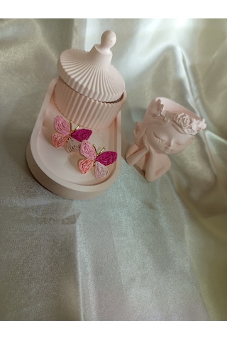 Pembe Ve Tonları Kelebek Küpe