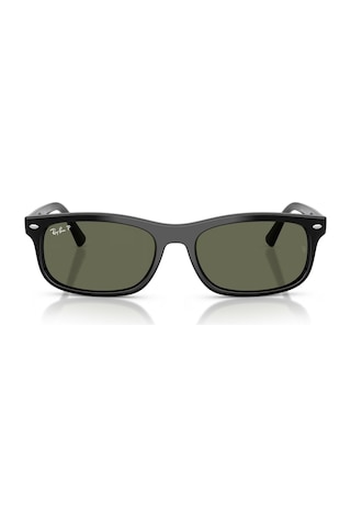 Ray-ban Rb 2224 90158 60 Unisex Polarize Dikdörtgen Siyah Kemik Güneş Gözlüğü Siyah