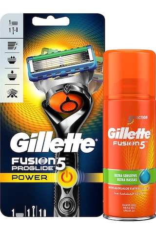 Gillette Fusion ProGlide FlexBall Power Tıraş Makinesi + Ultra Hassas Tıraş Jeli 75 ML