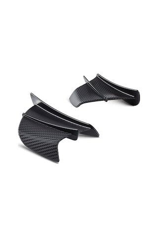 Yaleker Evrensel Abs Motosiklet Kanatçıkları - Siyah Mat Aerodinamik Tasarım Siyah