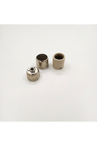 Dekoratif E27 Metal Düz Krom Renk Duy