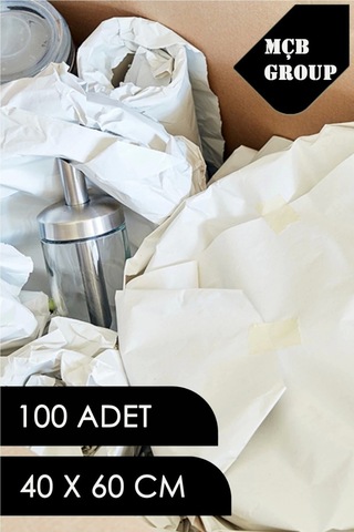 40x60cm Tabak Bardak Sarma Taşıma Taşınma Paketleme Kağıdı 100 Adet + 2 Adet Koli Bandı