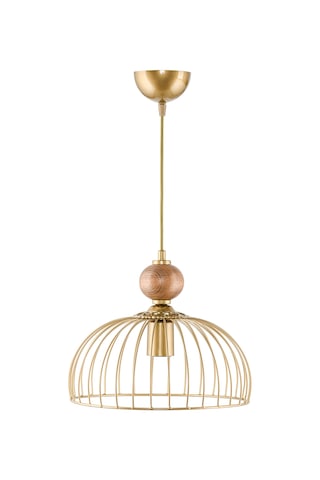 Dede Tekli Ahşaplı Cesta Sarkıt Avize Eskitme Eskitme Boya