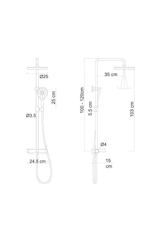 Fontana Duş Ünitesi Mat Siyah Fj-1055 Mat - Siyah