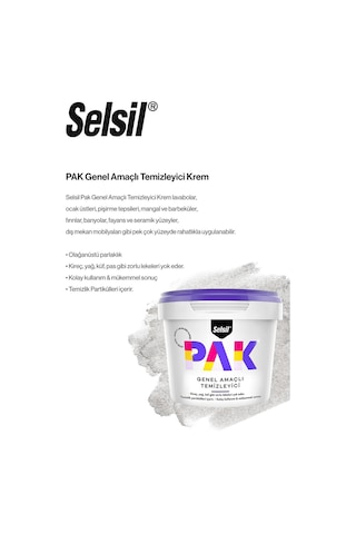 Selsil 25 Al 21 Öde Pak Genel Amaçlı Temizleyici Krem 500 Gr Ve Rosie Pamuk