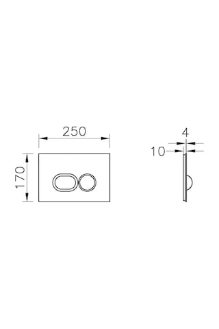 VitrA Liquid Krom Kumanda Paneli 740-2180 Krom