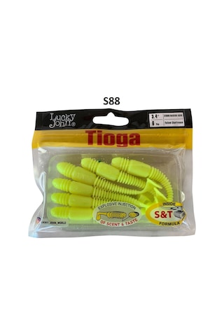 Lucky John Tioga 3.4'' 8.64 Cm 6pcs Silikon Yem