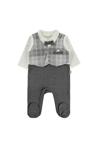 Civil Baby Kazayağı Desen 1-9 Ay Tulum - Ekose
