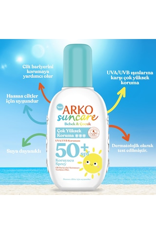 Arko Suncare Spf50+ Çok Yüksek Korumalı Bebek & Çocuk Güneş Kremi 200 ML