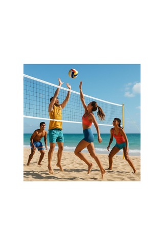 9.5 Metre Taşınabilir Pratik Ve Profesyonel Voleybol Filesi Beach&okul&sahil&otel Tipi Voleybol Ağı
