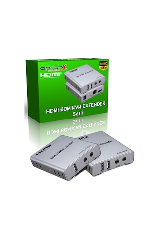 apronx cat5e / cat6 60 metre kvm hdmi usb extender