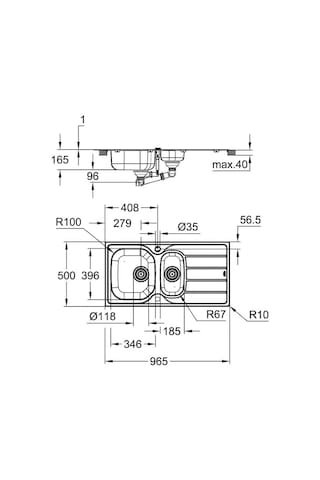 Grohe K200 Süzgeçli Paslanmaz Çelik Eviye Çelik - 31564SD1