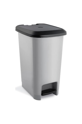 Slim Pedallı Çöp Kovası 25 Litre Gri Çöp Kovası Çok Renkli