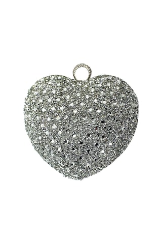 Çanta Sepetim Simli Abiye Çanta - Gümüş