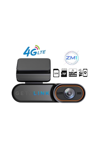 Getalink ZM1 4G SIM HD Araç İçi Kayıt Kamerası GPS+ G-Sensör Uzaktan Canlı Araç Takip, Ses Dinleme
