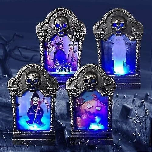 Cadılar Bayramı Jack O'lantern Mezar Taşı Işığı Küçük Mezar Taşı Led Sahne Düzeni Bar Düzeni Dekoratif Aksesuarlar Diğer