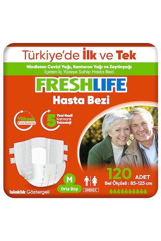 Freshlife Yetişkin Hasta Bezi M 4 x 30'lu