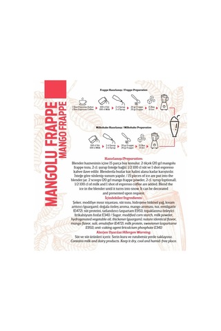 Oze Frappe Seti Çilek + Karamel + Kivi + Mango + Muz + Böğürtlen 6 x 250 G