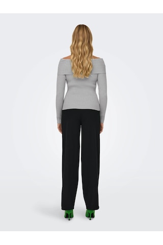 Only Onlkatia Life Ls Off Shoulder Kadın Kazak 15311830 Gri