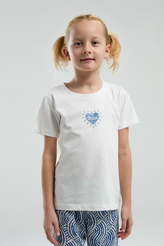 Arnetta Garson Kız Çocuk Dream Shine Bisiklet Yaka Kısa Kollu Pijama Takım Beyaz