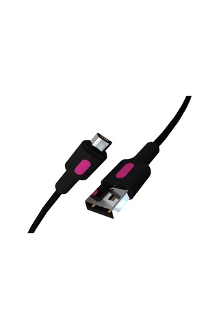 Coral Micro Usb Hızlı Şarj Kablosu Siyah + Fuşya/siyah Uç 150 Cm