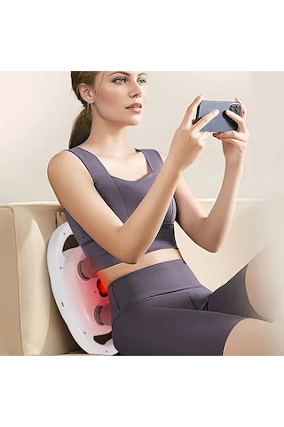 6 Başlıklı Şarjlı Isıtmalı Masaj Aleti 4741 Açık Mavi