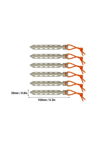 Geeroyoo 6 Adet Çelik Tente Çivi, Ultra Hafif Kamp Çivileri, Çadır Sabitleme Aksesuarı, Dış Mekan Aktivitesi İçin Pratik Ve Dayanıklı Çok Renkli