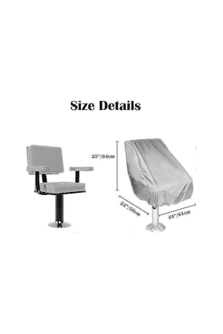 2'li Paket Tekne Koltuk Kılıfı, Dış Mekan Su Geçirmez Kaideli Ponton Kaptan Tekne Bank Sandalye Koltuk Kılıfı, Oxford Kumaş Dümen Sandalye Koruyucu Kılıfları Diğer